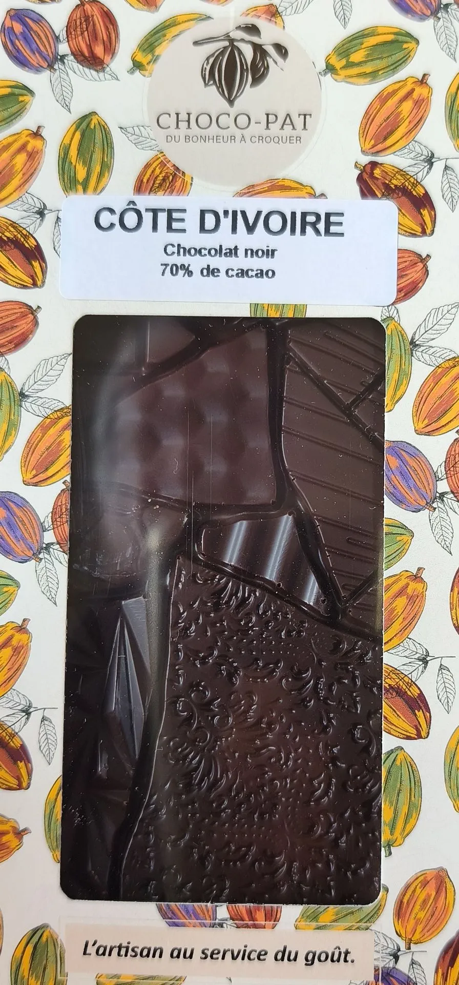Tablette Côte d'Ivoire - Chocolat noir 70%