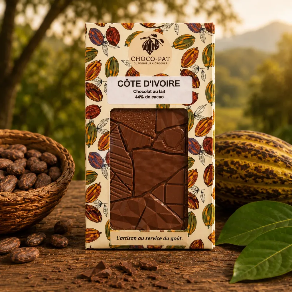 [CHOCO-003] Tablette Côte d'Ivoire - Chocolat lait 44%