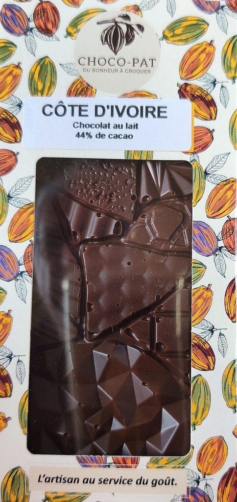 Tablette Côte d'Ivoire - Chocolat lait 44%