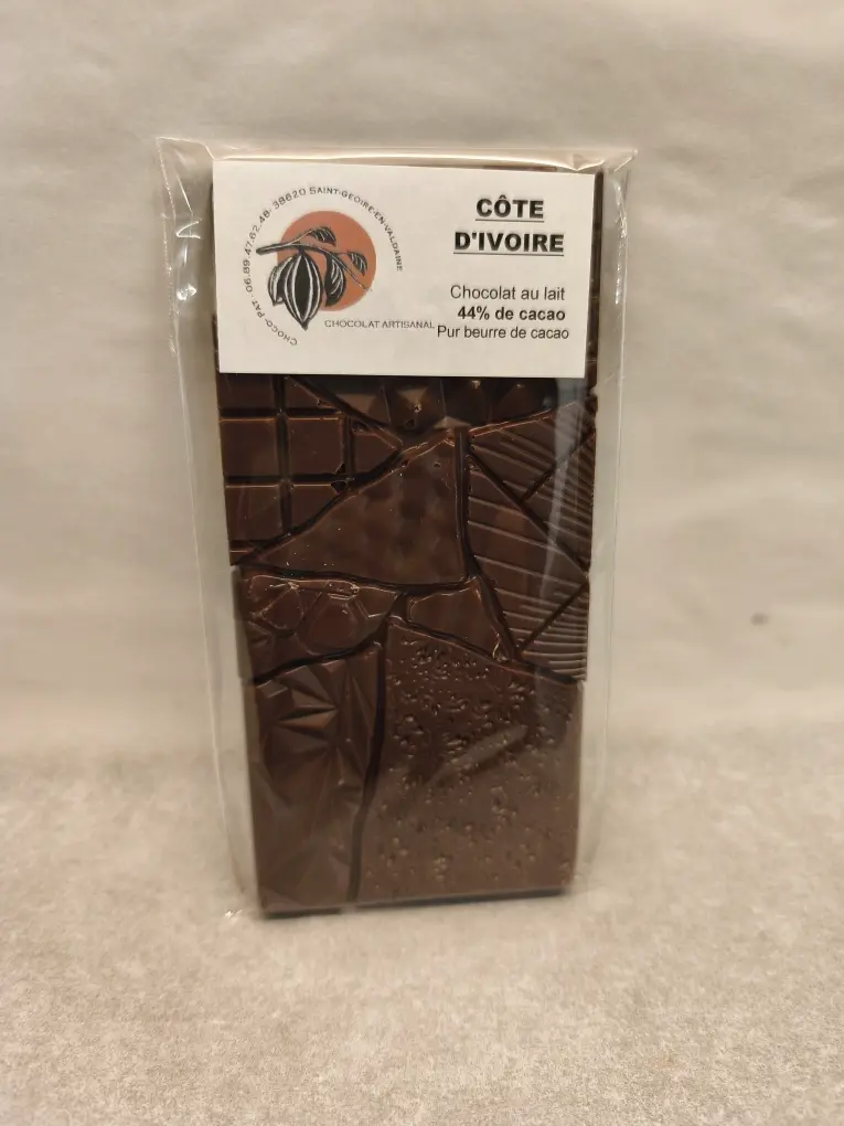 Tablette Côte d'Ivoire - Chocolat lait 44%