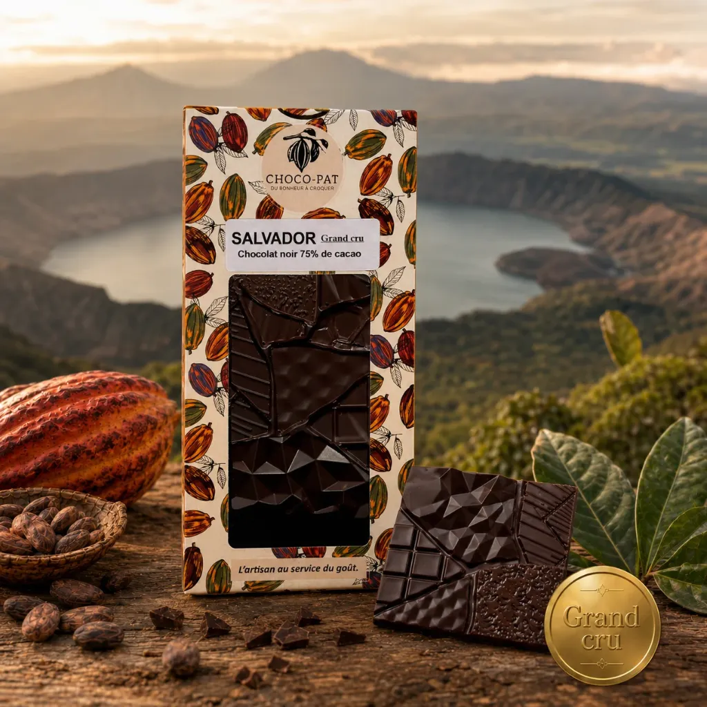 [CHOCO-018] Tablette Salvador - Chocolat noir du Salvador 75% de cacao. 