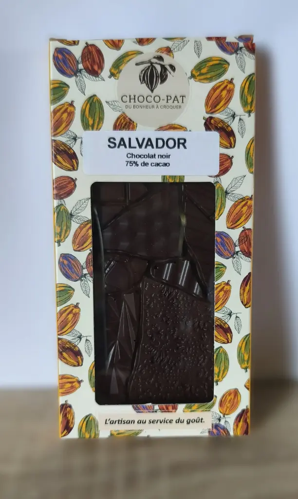 Tablette Salvador - Chocolat noir du Salvador 75% de cacao. 