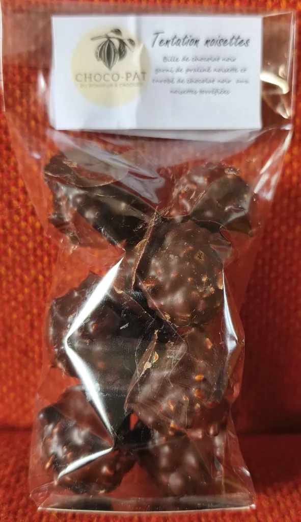 [CHOCO-037] Tentation noisettes NOIR 160 gr