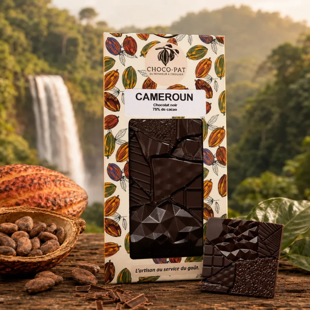 [CHOCO-012] Tablette Cameroun - Chocolat noir 75%