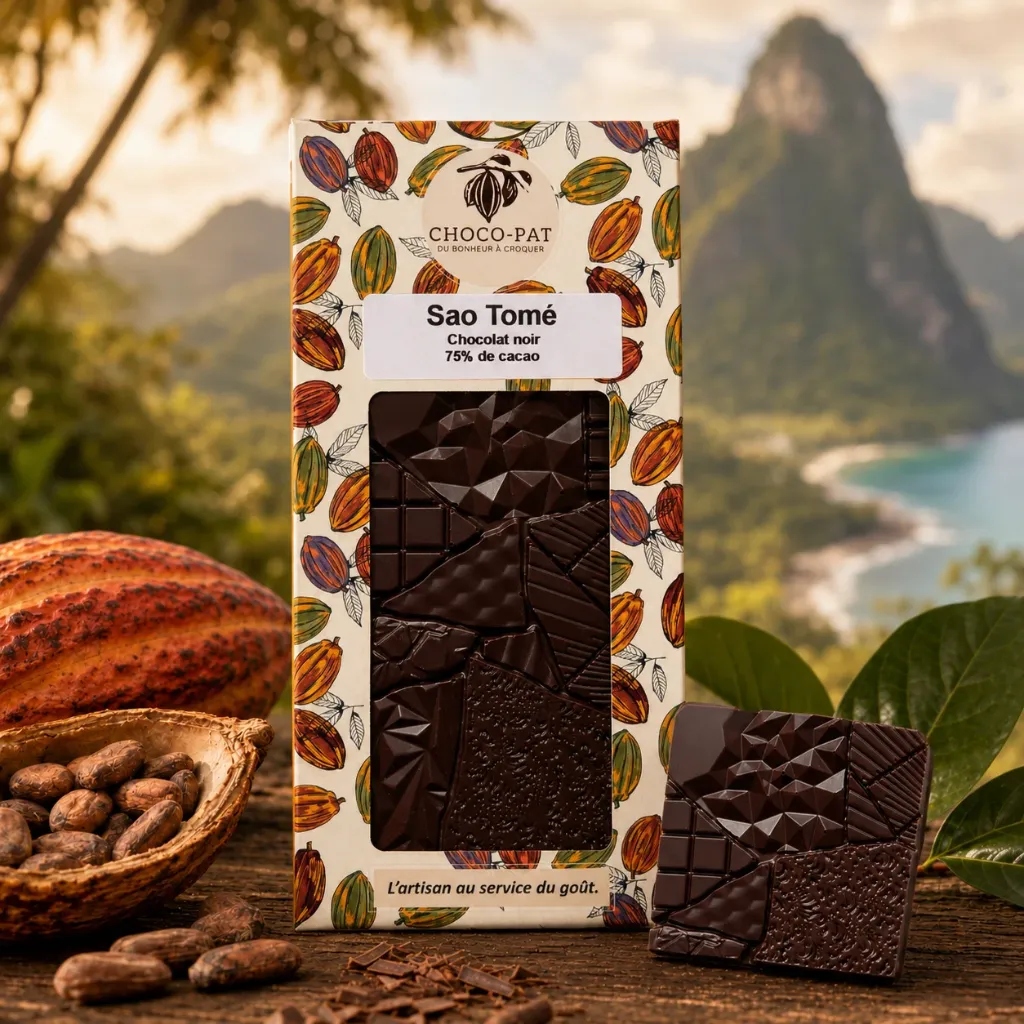 [CHOCO-051] Tablette Sao Tomé - Chocolat noir 75%