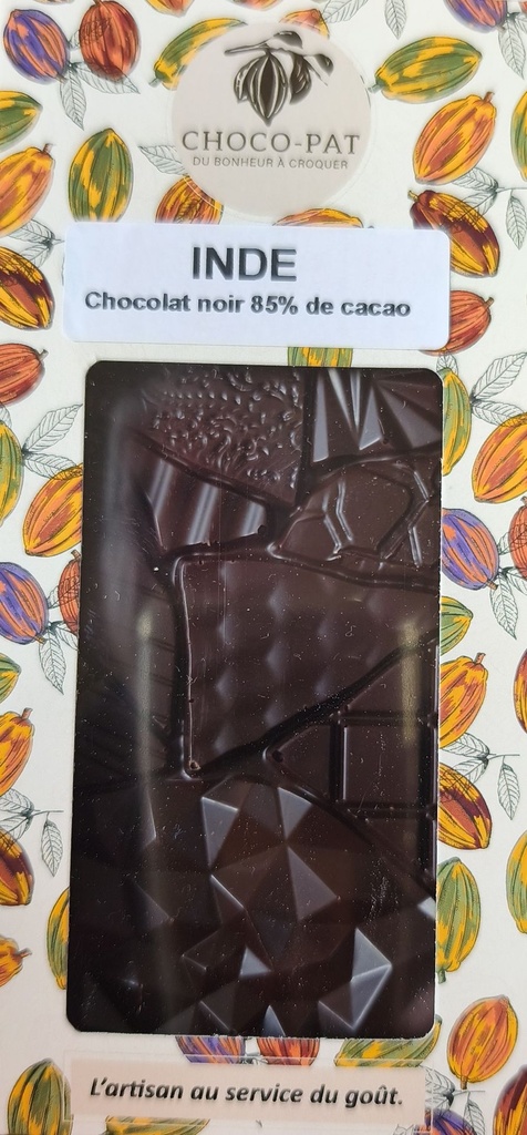 Tablette Inde - Chocolat noir 85%