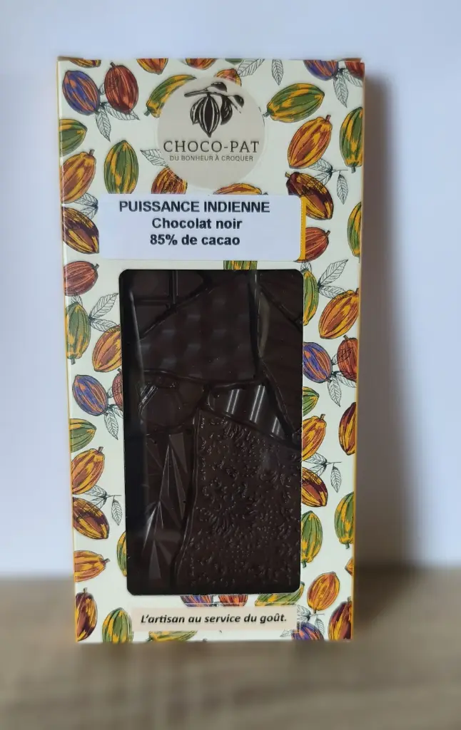 Tablette puissance indienne - Chocolat noir 85%