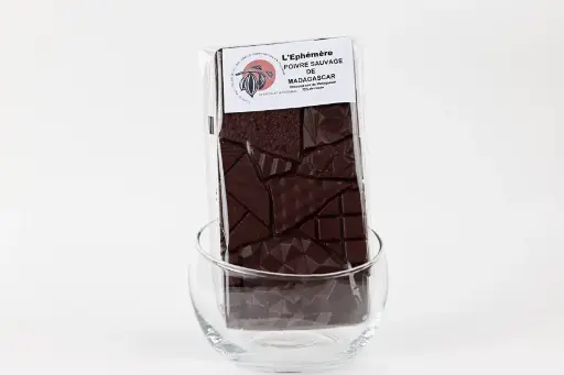 Tablette l'Ephémère   - Chocolat au poivre sauvage de Madagascar.