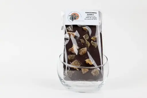 Gingembre confit - Chocolat noir 70%
